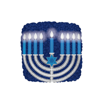 Happy Hanukkah Menorah 9" Mini Foil Balloon
