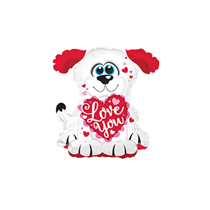Love You Doggie 12" Mini Shape Foil Balloon