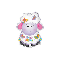 Happy Easter Lamb 12" Minishape Foil Balloon