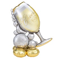 Airloonz Bubbly Wine Glass 51" Foil Balloon