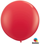 Red Round 3ft Latex Balloons 2pk