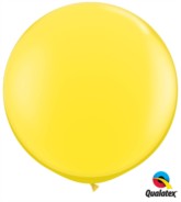 Yellow Round 3ft Latex Balloons 2pk