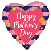 Navy & Pink Mother's Day 18" Foil Balloon
