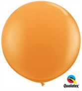 Qualatex 3ft Orange Round Latex Balloons 2pk