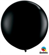 Qualatex 3ft Onyx Black Round Latex Balloons 2pk