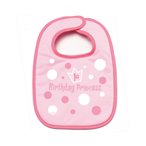 1st Birthday Princess Fabric Bib