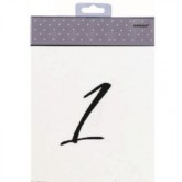 White Table Number Tent Cards 1 - 12