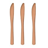 Rose Gold Premium Cutlery Plastic Knives 32pk