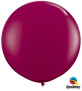 Qualatex 3ft Sparkling Burgundy Round Latex Balloons 2pk