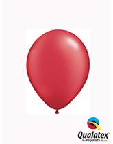 Qualatex Pearl 5" Ruby Red Latex Balloons 100pk