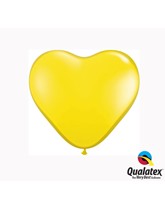 Qualatex 6" Citrine Yellow Latex Heart Balloons 100pk