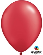 Qualatex Pearl 11" Ruby Red Latex Balloons 100pk