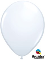 Qualatex 16" White Latex Balloons 50pk