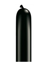 Qualatex 350Q Onyx Black Latex Modelling Balloons 100pk
