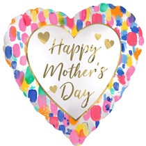 Mother's Day Colourful Watercolour 18" Satin Luxe Foil Balloon