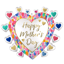 Mother's Day Colourful Watercolour 27" SuperShape Foil Balloon