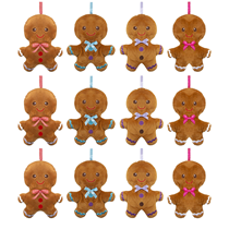 Mini Plush Gingerbread 20cm Decorations 12pk