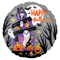 Happy Halloween Haunted House 18" Foil Balloon