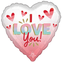Valentine's I Love You Ombre 18" Foil Balloon