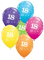 Age 18 Latex 11" Balloons 6pk