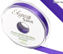 Purple Eleganza 15mm Satin Ribbon 20M
