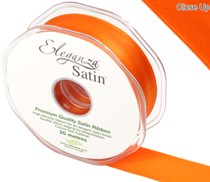 Orange Eleganza 25mm Satin Ribbon 20M
