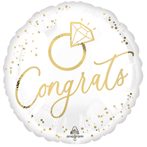 Congrats Diamond Ring 18" Foil Balloon