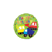 Happy Birthday Trucks Mini Foil Balloon (airfill)
