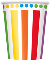 Rainbow Birthday 9oz Paper Cups 8pk