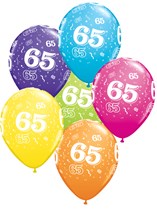 Age 65 Latex 11" Balloons 6pk