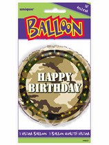 Military Camouflage Happy Birthday 18" Foil Balloon