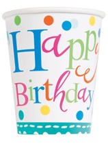 Confetti Cake Happy Birthday Cups 8pk
