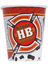 Birthday Fire Truck Paper Cups 8pk