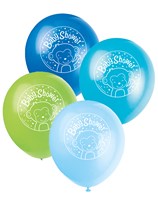Blue Baby Monkey Baby Shower 12" Latex Balloons 8pk