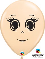 Qualatex 16" Blush Feminine Face Latex Balloons 50pk