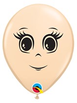 Blush Feminine Face 5" Latex Balloons 100pk