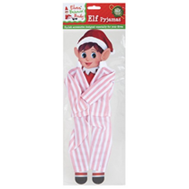 Striped Pyjamas for Elf Dress Up - Pink