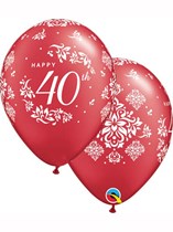 Ruby 40th Anniversary 11" Latex Balloons 25pk
