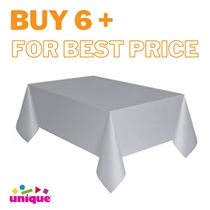 Silver Plastic Reusable Tablecover