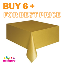 Gold plastic reusable tablecover