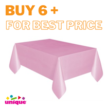 Light Pink Plastic Reusable Tablecover