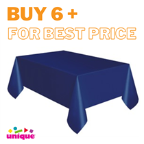 Navy Blue Plastic Reusable Tablecover