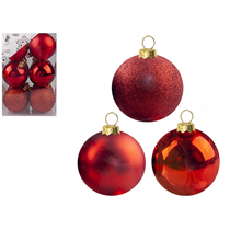 Christmas 5cm Red Baubles 12pk