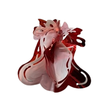 Christmas Red & White Decoration Large Foil Bell