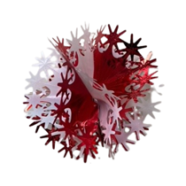  Christmas Red & White Decoration Foil Star