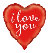 I Love You Red 18" Heart Foil Balloon