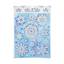 Christmas Glitter Snowflake Window Stickers Shee