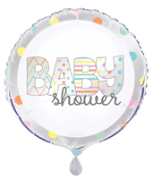Baby Shower Colourful 18" Foil Balloon