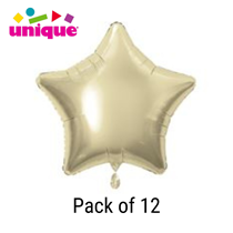Gold 20" Star Shaped Foil Balloons 12pk