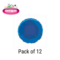 Royal Blue 18" Round Foil Balloons 12pk